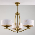 Jupiter 2109 - Πολυέλαιος σε ράβδο KASZMIR 3xE27/15W/230V λευκό/χρυσό/μαρμάρινη διακόσμηση