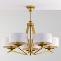 Jupiter 2110 - Πολυέλαιος σε ράβδο KASZMIR 5xE27/15W/230V λευκό/χρυσό/μαρμάρινο ντεκόρ