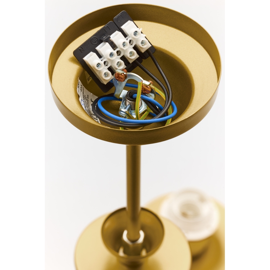 Jupiter 2110 - Πολυέλαιος σε ράβδο KASZMIR 5xE27/15W/230V λευκό/χρυσό/μαρμάρινο ντεκόρ