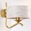 Jupiter 2111 - Επιτοίχιο φωτιστικό KASZMIR 1xE27/15W/230V λευκό/χρυσό/μαρμάρινο ντεκόρ
