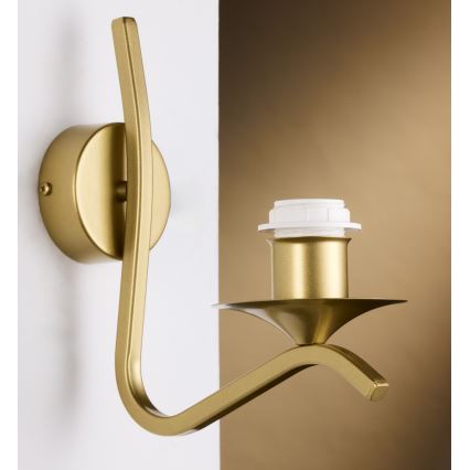 Jupiter 2111 - Επιτοίχιο φωτιστικό KASZMIR 1xE27/15W/230V λευκό/χρυσό/μαρμάρινο ντεκόρ