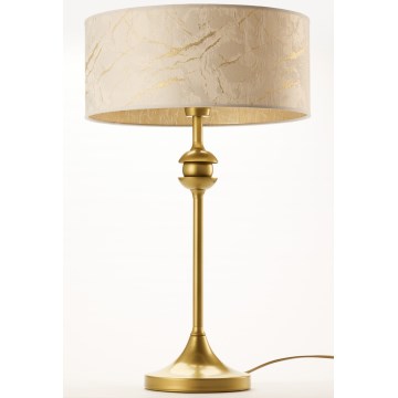 Jupiter 2112 - Επιτραπέζιο φωτιστικό KASZMIR 1xE27/15W/230V λευκό/χρυσό/μαρμάρινο φινίρισμα