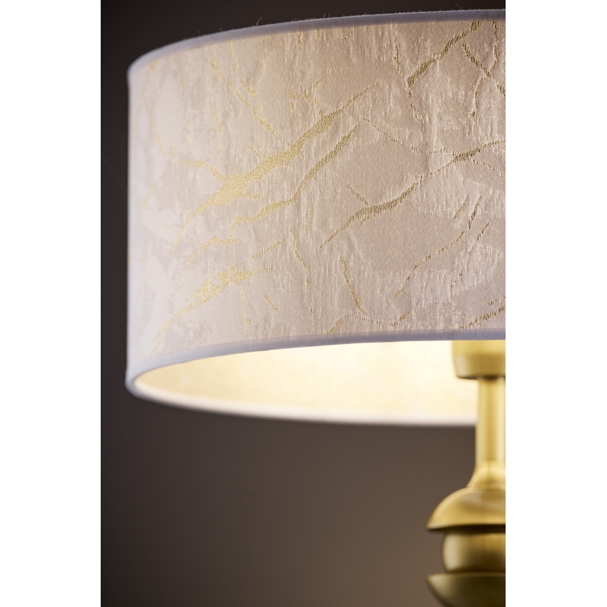 Jupiter 2112 - Επιτραπέζιο φωτιστικό KASZMIR 1xE27/15W/230V λευκό/χρυσό/μαρμάρινο φινίρισμα