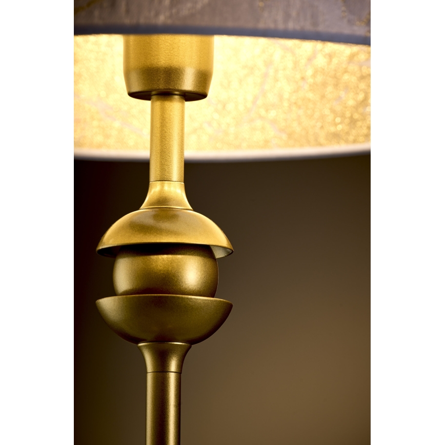 Jupiter 2112 - Επιτραπέζιο φωτιστικό KASZMIR 1xE27/15W/230V λευκό/χρυσό/μαρμάρινο φινίρισμα
