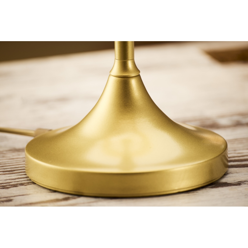 Jupiter 2112 - Επιτραπέζιο φωτιστικό KASZMIR 1xE27/15W/230V λευκό/χρυσό/μαρμάρινο φινίρισμα