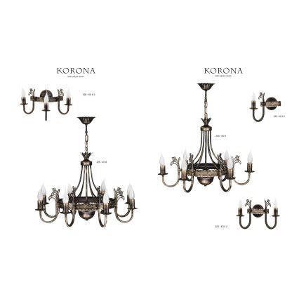 Jupiter 320 - KO K 2 - Επιτοίχιο φωτιστικό KORONA 2xE14/40W/230V