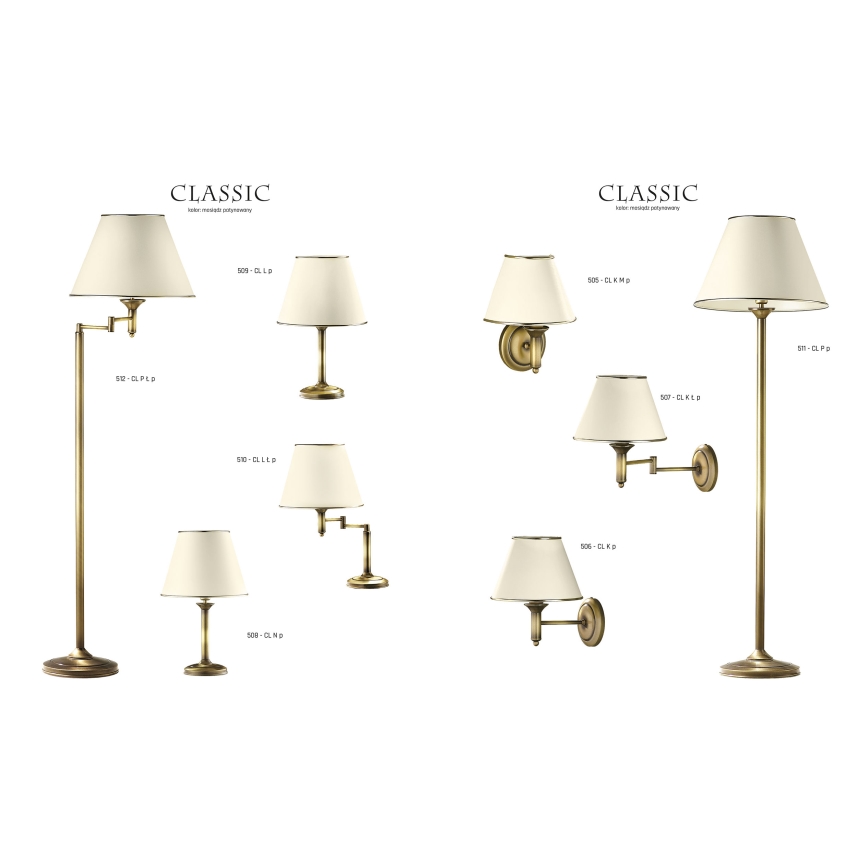 Jupiter 507 CL K L p - Επιτοίχιο φωτιστικό CLASSIC E27/60W/230V
