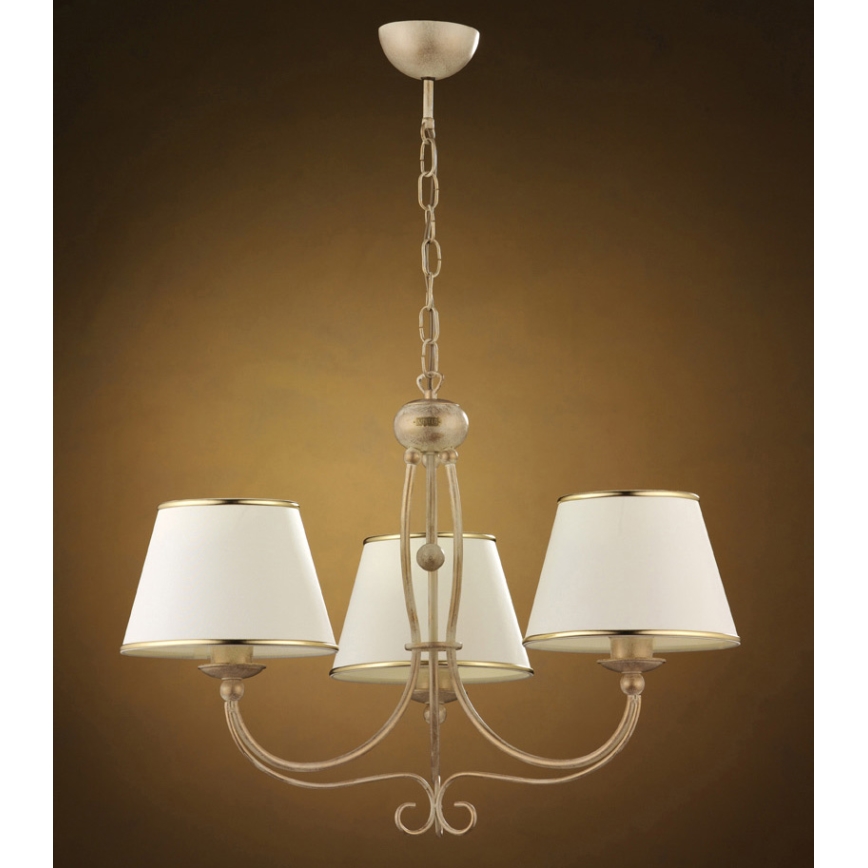 Jupiter 513 - LA-3-E - Κρεμαστό πολύφωτο με αλυσίδα LAURA 3xE27/60W/230V