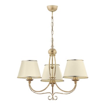 Jupiter 513 - LA-3-E - Κρεμαστό πολύφωτο με αλυσίδα LAURA 3xE27/60W/230V