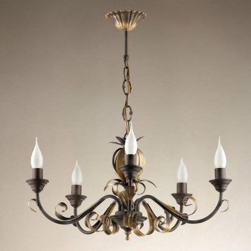 Jupiter 741 - LM 5 - Κρεμαστό πολύφωτο με αλυσίδα LIMA 5xE14/40W/230V