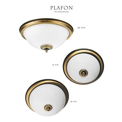 Jupiter 82 PTD - Φως οροφής PLAFON 2xE27/40W/230V Opál