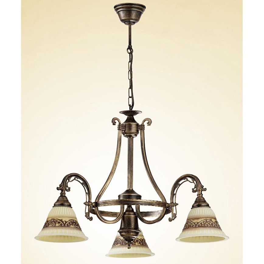 Jupiter 839 - Κρεμαστό πολύφωτο με συρματόσχοινο NIKO 3xE27/60W/230V