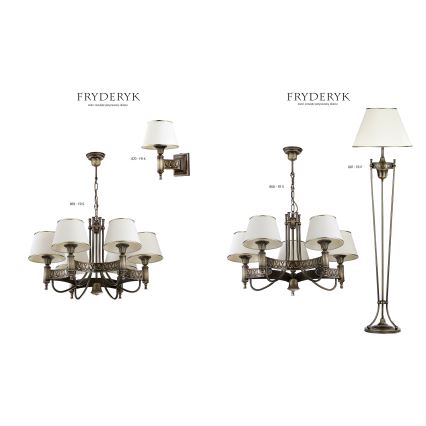 Jupiter 868 - FR-5 - Κρεμαστό πολύφωτο FRYDERYK 5xE27/60W/230V