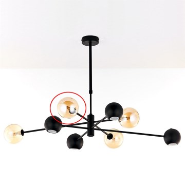 Jupiter - Ανταλλακτικό γυαλί για πολυέλαιο MOKA G9, Ø 12 εκ., καπνιστό μπεζ