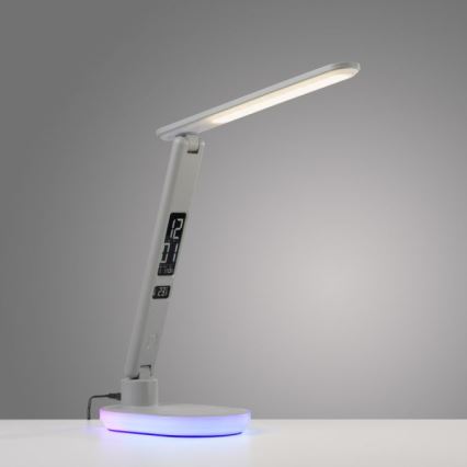 JUST LIGHT. 11018-16 - LED RGBW Ρυθμιστικός επιτραπέζιος λαμπτήρας αφής με ασύρματη φόρτιση TINA LED/4W/230V λευκός