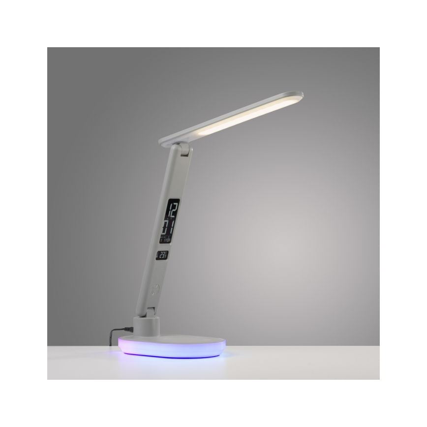 JUST LIGHT. 11018-16 - LED RGBW Ρυθμιστικός επιτραπέζιος λαμπτήρας αφής με ασύρματη φόρτιση TINA LED/4W/230V λευκός