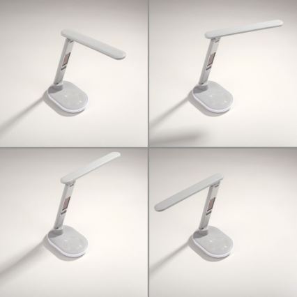 JUST LIGHT. 11018-16 - LED RGBW Ρυθμιστικός επιτραπέζιος λαμπτήρας αφής με ασύρματη φόρτιση TINA LED/4W/230V λευκός