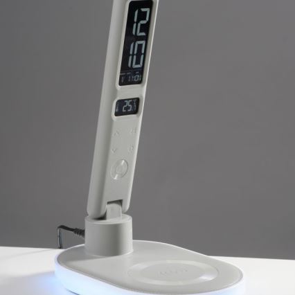 JUST LIGHT. 11018-16 - LED RGBW Ρυθμιστικός επιτραπέζιος λαμπτήρας αφής με ασύρματη φόρτιση TINA LED/4W/230V λευκός