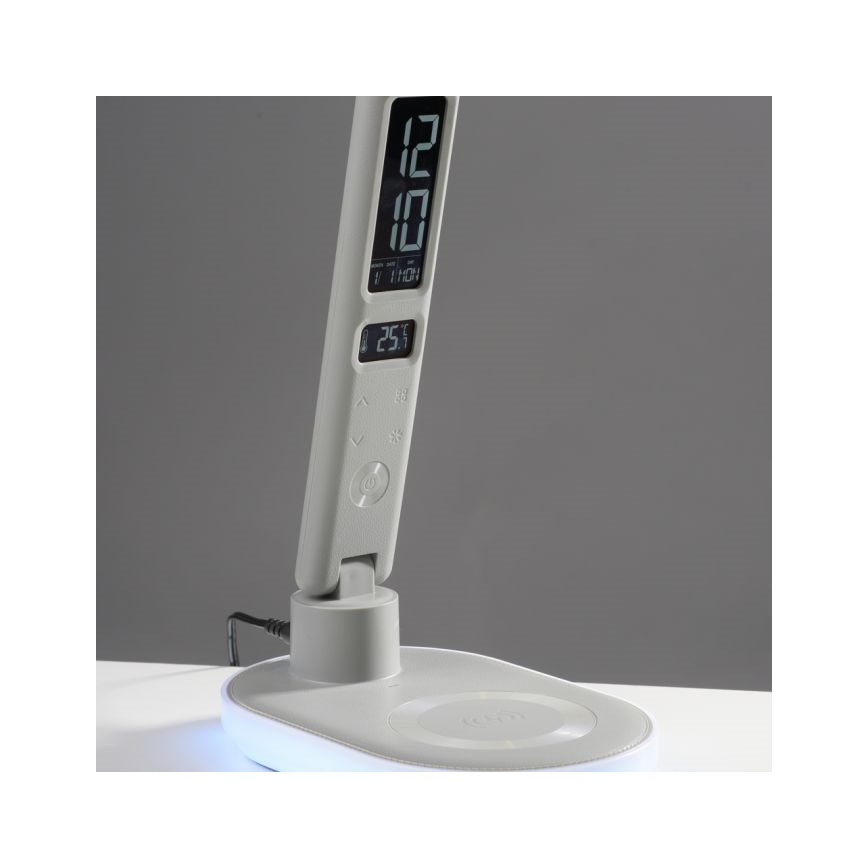 JUST LIGHT. 11018-16 - LED RGBW ρυθμιζόμενο επιτραπέζιο φωτιστικό αφής με ασύρματη φόρτιση TINA LED/4W/230V λευκό