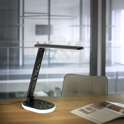 JUST LIGHT. 11018-18 - LED RGBW LED Επιτραπέζιο φωτιστικό αφής με δυνατότητα αυξομείωσης φωτισμού και ασύρματης φόρτισης TINA LED/4W/230V