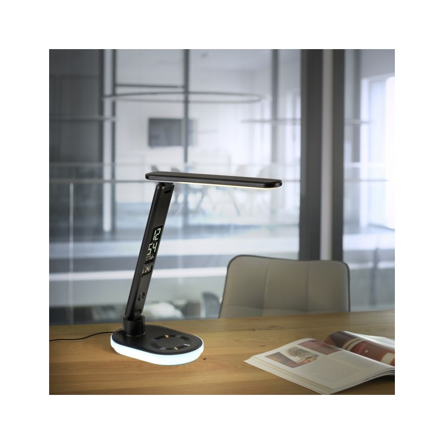 JUST LIGHT. 11018-18 - LED RGBW LED Επιτραπέζιο φωτιστικό αφής με δυνατότητα αυξομείωσης φωτισμού και ασύρματης φόρτισης TINA LED/4W/230V