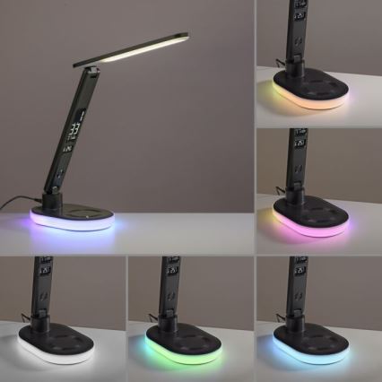 JUST LIGHT. 11018-18 - LED RGBW LED Επιτραπέζιο φωτιστικό αφής με δυνατότητα αυξομείωσης φωτισμού και ασύρματης φόρτισης TINA LED/4W/230V