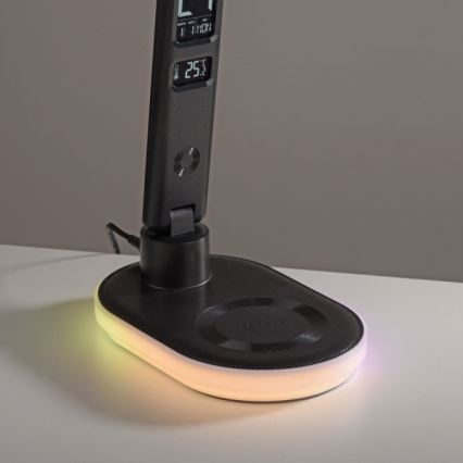 JUST LIGHT. 11018-18 - LED RGBW LED Επιτραπέζιο φωτιστικό αφής με δυνατότητα αυξομείωσης φωτισμού και ασύρματης φόρτισης TINA LED/4W/230V