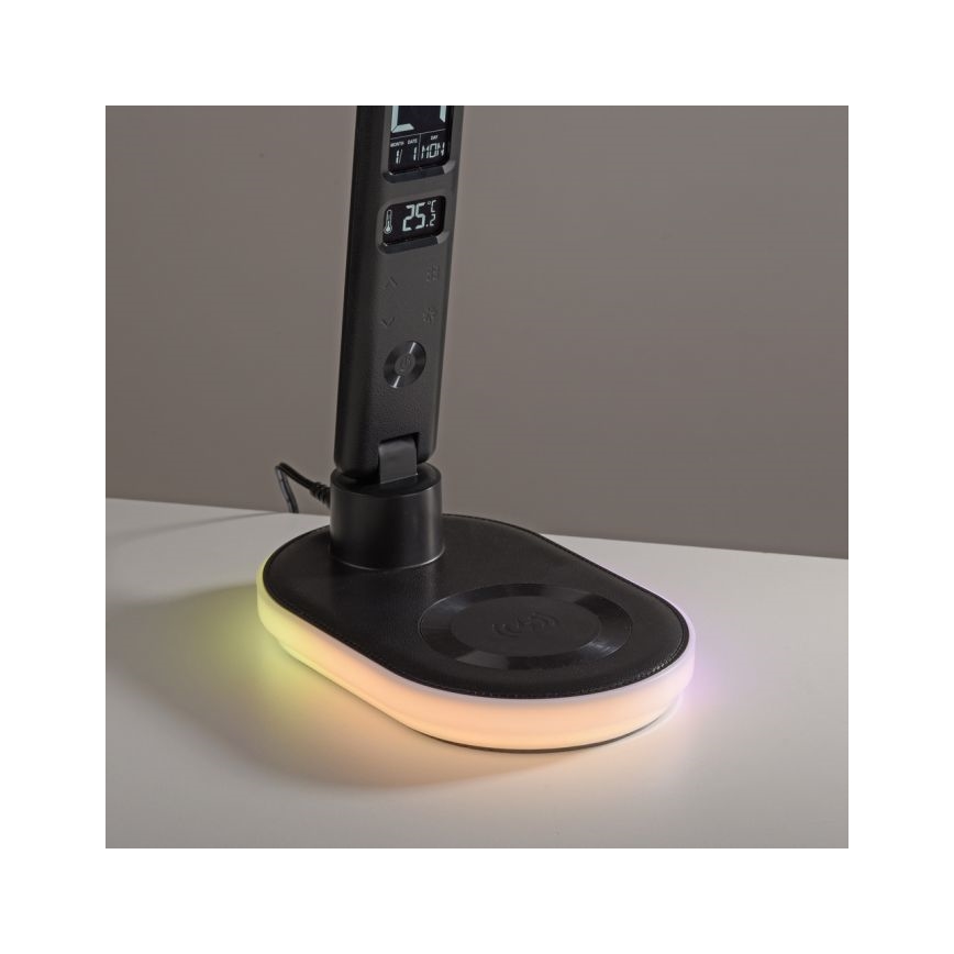 JUST LIGHT. 11018-18 - LED RGBW LED Επιτραπέζιο φωτιστικό αφής με δυνατότητα αυξομείωσης φωτισμού και ασύρματης φόρτισης TINA LED/4W/230V