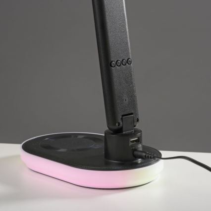 JUST LIGHT. 11018-18 - LED RGBW LED Επιτραπέζιο φωτιστικό αφής με δυνατότητα αυξομείωσης φωτισμού και ασύρματης φόρτισης TINA LED/4W/230V