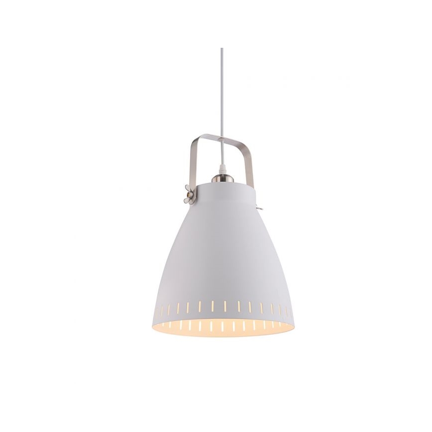 JUST LIGHT. 11060-16 - Κρεμαστό φωτιστικό οροφής EVA 1xE27/60W/230V διάμετρος 26,5 cm λευκό