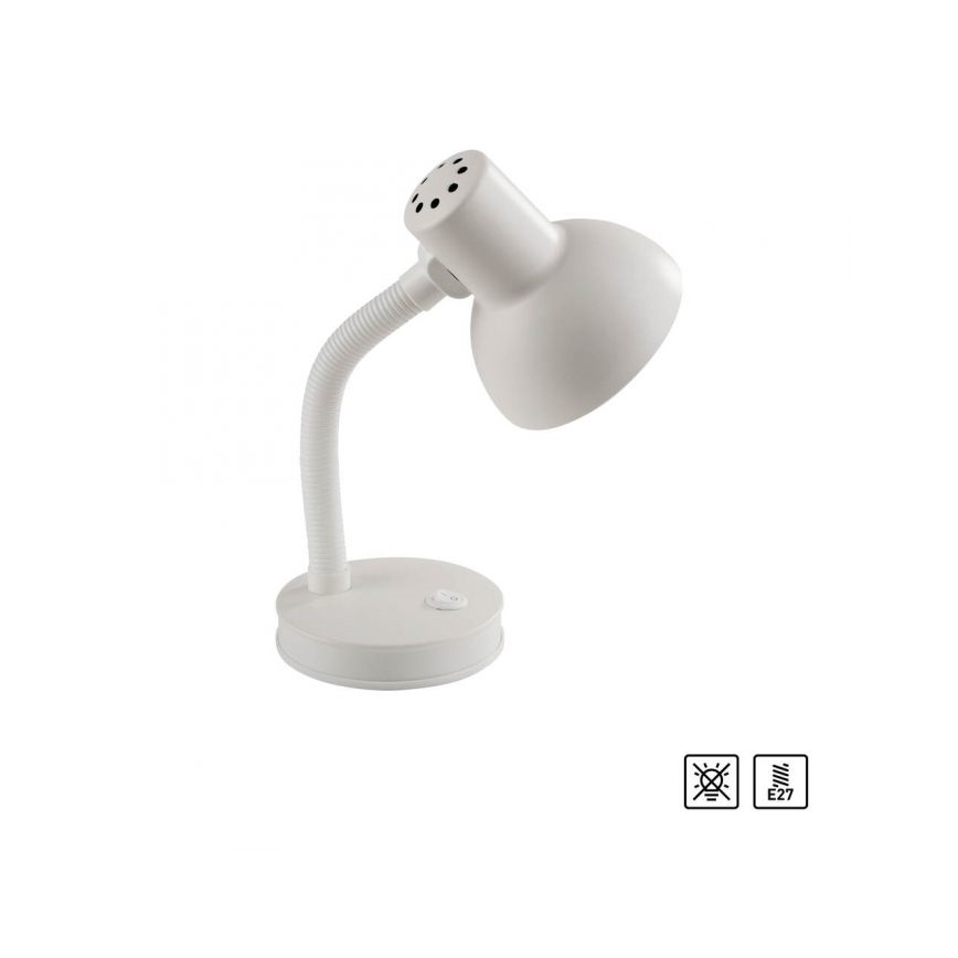 JUST LIGHT. 11080-16 - Ευέλικτο επιτραπέζιο φωτιστικό FLEXI 1xE27/25W/230V λευκό