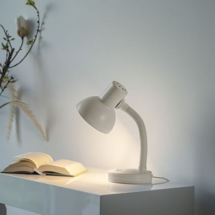 JUST LIGHT. 11080-16 - Ευέλικτος επιτραπέζιος λαμπτήρας FLEXI 1xE27/25W/230V λευκός