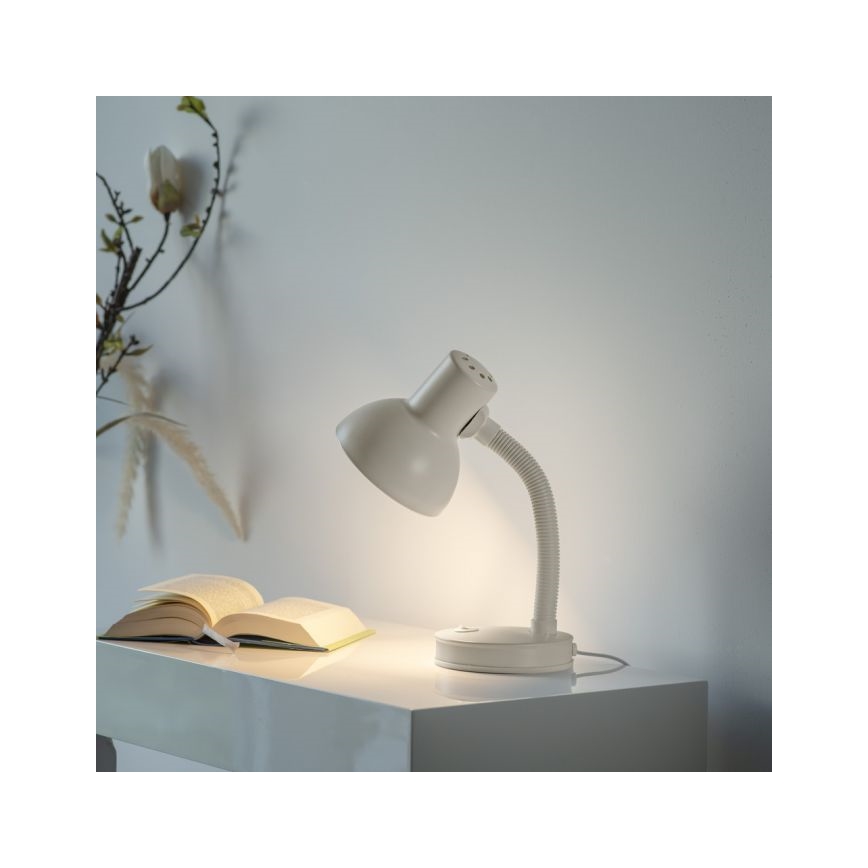 JUST LIGHT. 11080-16 - Ευέλικτος επιτραπέζιος λαμπτήρας FLEXI 1xE27/25W/230V λευκός