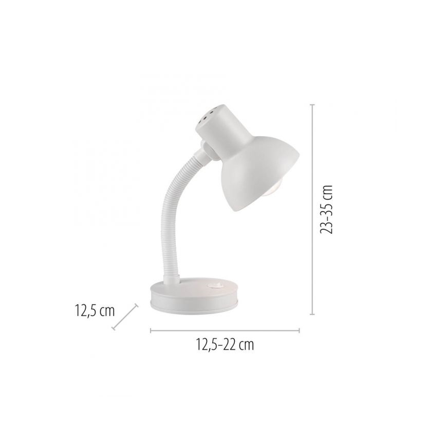 JUST LIGHT. 11080-16 - Ευέλικτος επιτραπέζιος λαμπτήρας FLEXI 1xE27/25W/230V λευκός