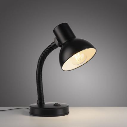 JUST LIGHT. 11080-18 - Επιτραπέζιο φωτιστικό FLEXI με ευλύγιστο βραχίονα 1xE27/25W/230V μαύρο