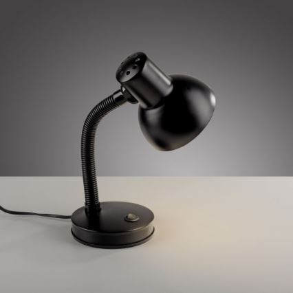 JUST LIGHT. 11080-18 - Ευέλικτο επιτραπέζιο λαμπτήρα FLEXI 1xE27/25W/230V μαύρο