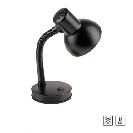 JUST LIGHT. 11080-18 - Ευέλικτο επιτραπέζιο λαμπτήρα FLEXI 1xE27/25W/230V μαύρο
