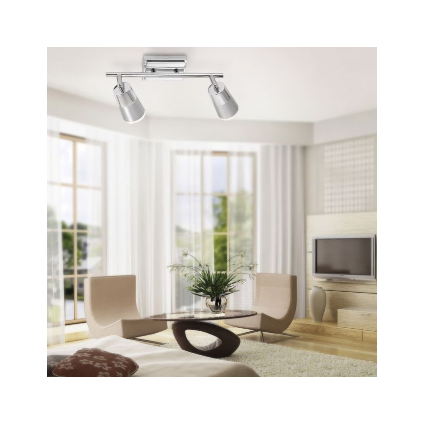 JUST LIGHT. 11229-17 - LED Σποτ DALLI 2xLED/3,5W/230V γυαλιστερό χρώμιο