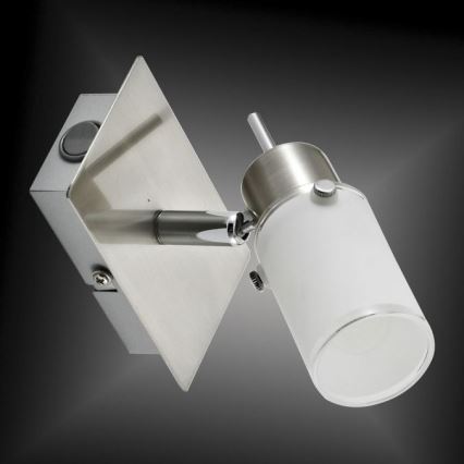 JUST LIGHT. 11931-55 - Φωτιστικό σποτ τοίχου LED MAX 1xGU10/4W/230V ματ χρώμιο