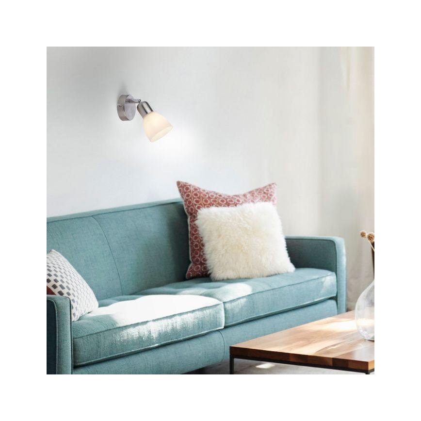 JUST LIGHT. 11951-55 - Σποτ τοίχου KARO 1xE14/40W/230V ματ χρώμιο