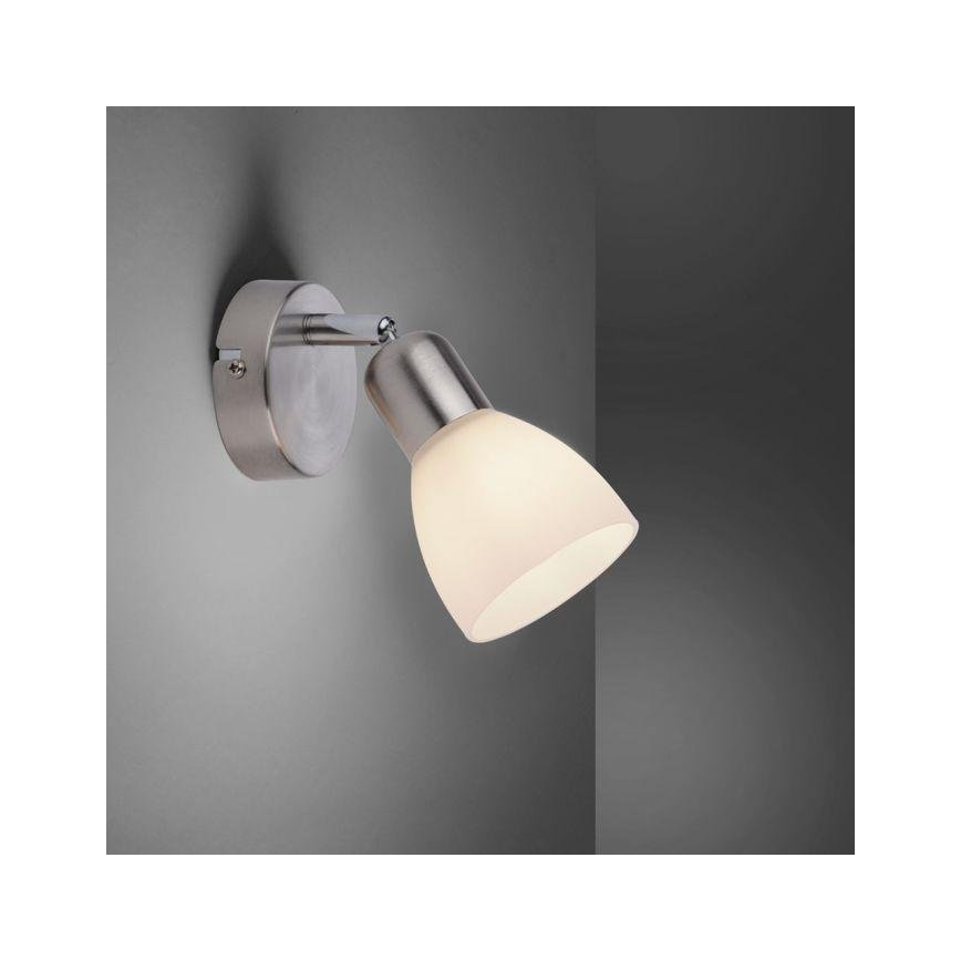 JUST LIGHT. 11951-55 - Σποτ τοίχου KARO 1xE14/40W/230V ματ χρώμιο