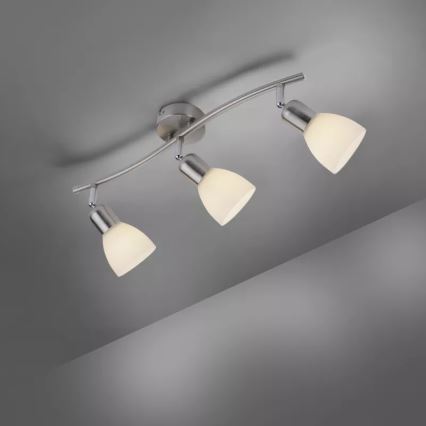 JUST LIGHT. 11953-55 - Σποτ φωτιστικό KARO 3xE14/40W/230V ματ χρώμιο