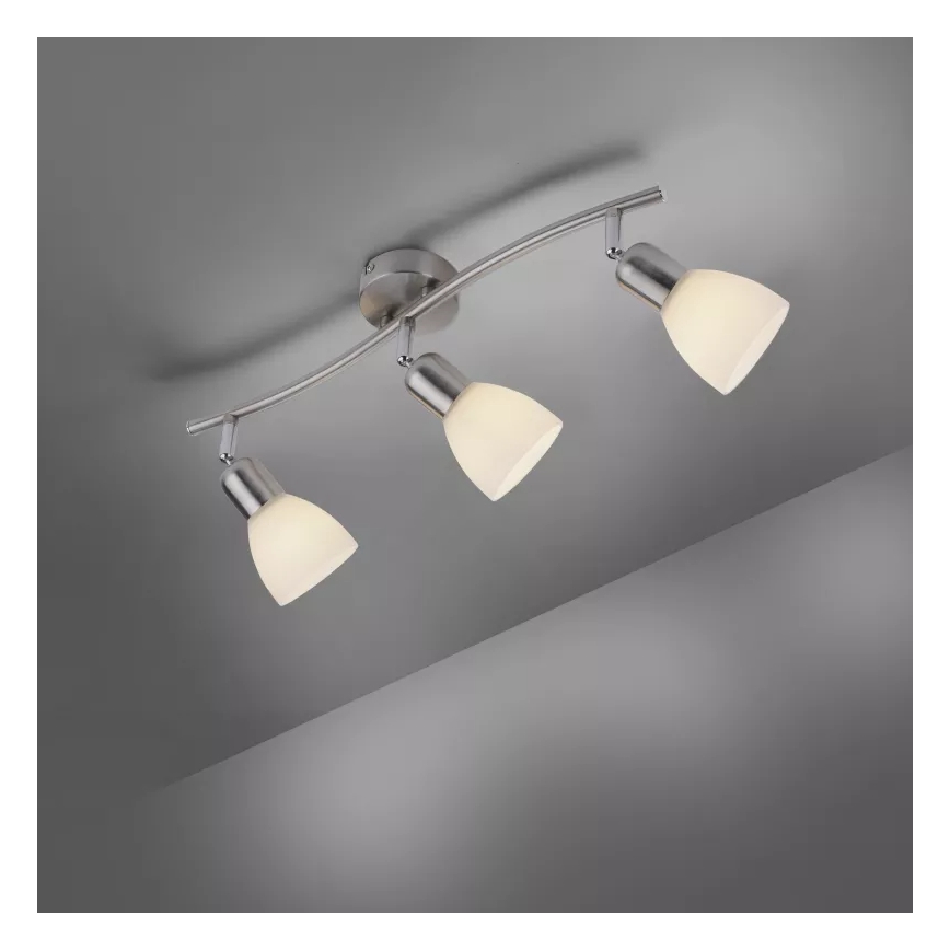 JUST LIGHT. 11953-55 - Σποτ φωτιστικό KARO 3xE14/40W/230V ματ χρώμιο
