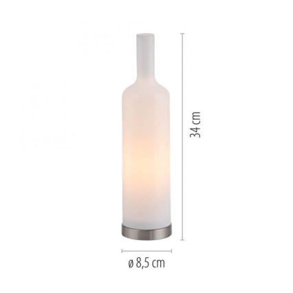 JUST LIGHT. 14006-16 - Επιτραπέζιο φωτιστικό BOTTLE 1xE14/25W/230V λευκό