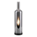 JUST LIGHT. 14006-25 - Επιτραπέζιο φωτιστικό BOTTLE 1xE14/25W/230V μαύρο/καπνιστό