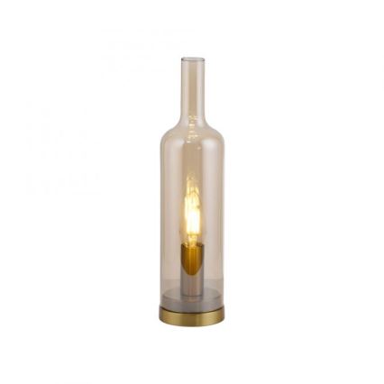 JUST LIGHT. 14006-27 - Επιτραπέζιο φωτιστικό BOTTLE 1xE14/25W/230V μπεζ/καπνιστό