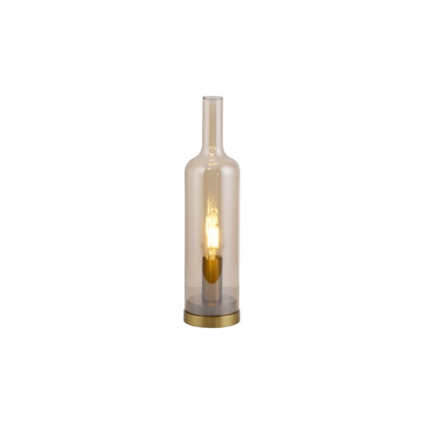 JUST LIGHT. 14006-27 - Επιτραπέζιο φωτιστικό BOTTLE 1xE14/25W/230V μπεζ/καπνιστό