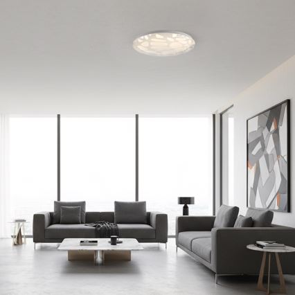 JUST LIGHT. 14009-16 - LED Ρυθμιζόμενο φωτιστικό οροφής ART PLAFO LED/20W/230V 2700-6500K διάμ. 38 cm λευκό + τηλεχειριστήριο