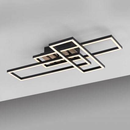 JUST LIGHT. 14051-79 - LED φωτιστικό οροφής AKUSTIKA LED/20,5W/230V δρυς/μαύρο