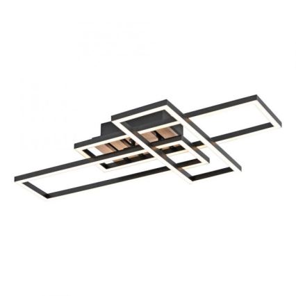 JUST LIGHT. 14051-79 - LED φωτιστικό οροφής AKUSTIKA LED/20,5W/230V δρυς/μαύρο